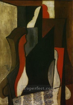  cubism - Character in an armchair 1917 cubism Pablo Picasso